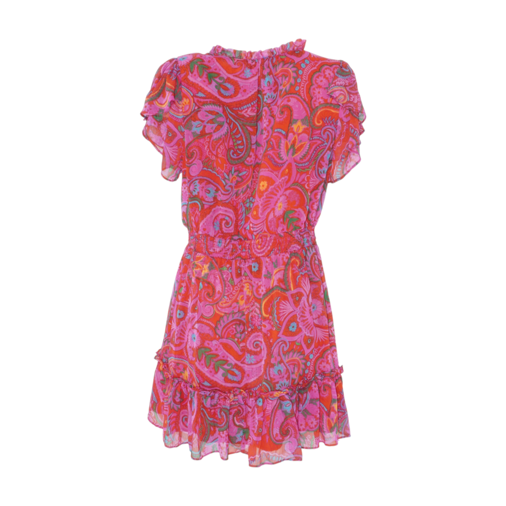 Pink Paisley Mini Dress