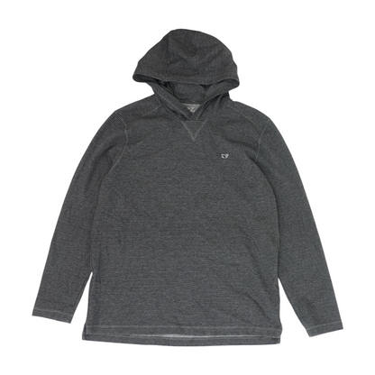 Gray Striped Hoodie Pullover