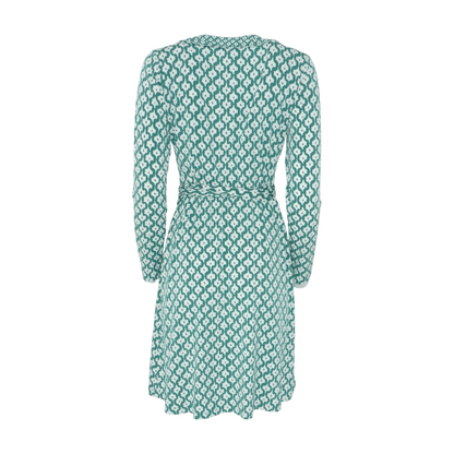 Green Abstract Midi Dress