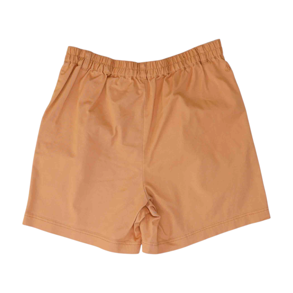 Peach Solid Casual Shorts