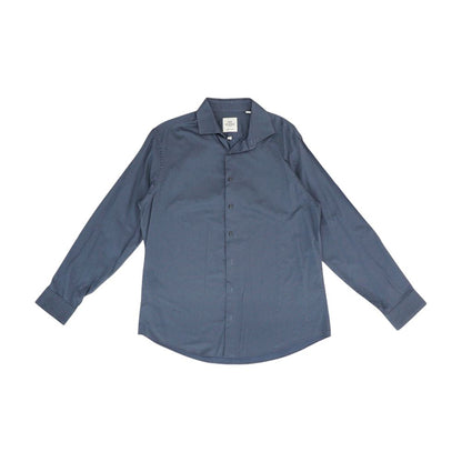 Gray Polka Dot Long Sleeve Button Down