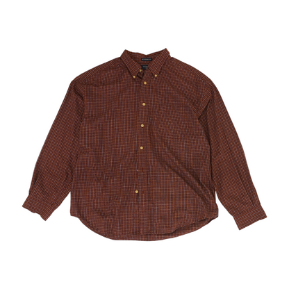 Red Plaid Long Sleeve Button Down
