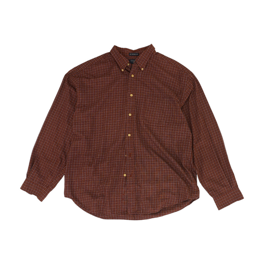 Red Plaid Long Sleeve Button Down