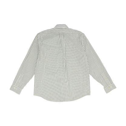 White Striped Long Sleeve Button Down
