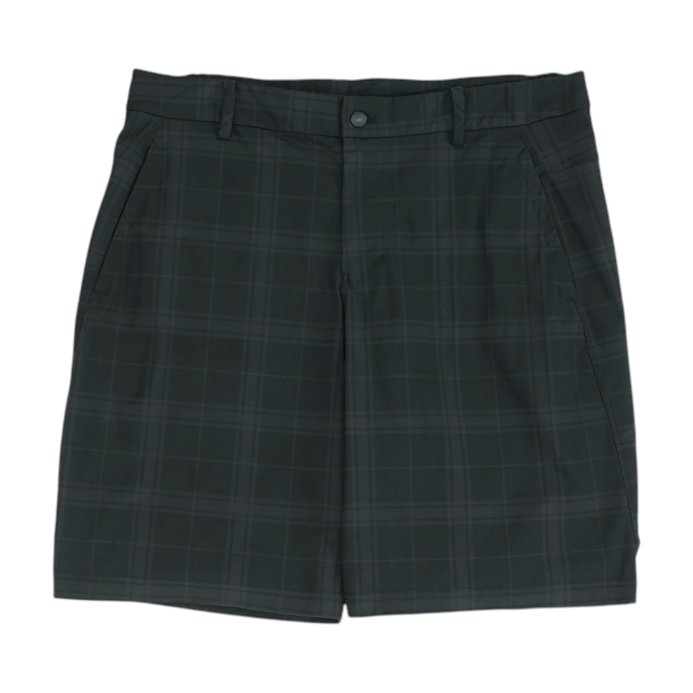 Charcoal Plaid Casual Shorts