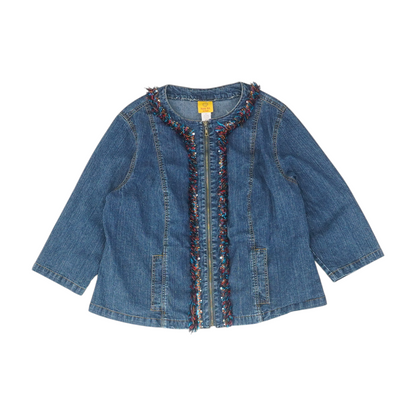 Blue Plus Solid Denim Jacket