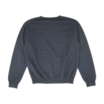 Navy Solid Pullover Sweater