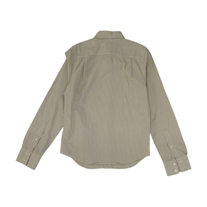 Brown Striped Long Sleeve Button Down