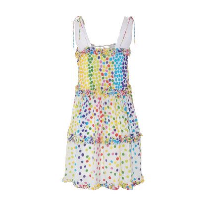 White Polka Dot Mini Dress