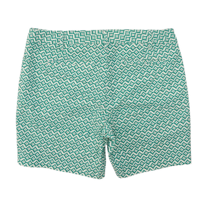 Green Abstract Chino Shorts