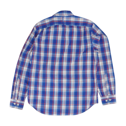 Blue Plaid Long Sleeve Button Down