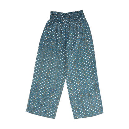 Teal Floral Chino Pants