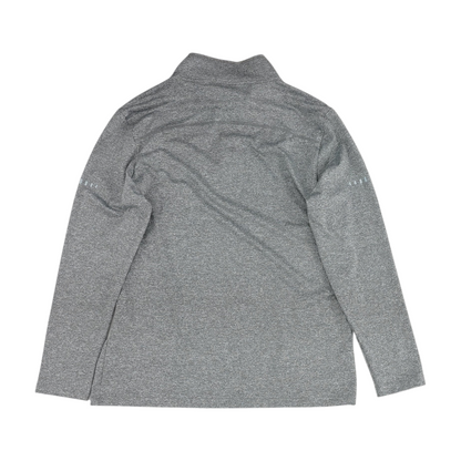 Gray Solid 1/4 Zip Pullover
