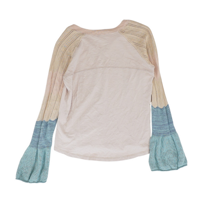 Peach Color Block Blouse