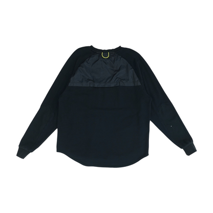 Black Solid Sweatshirt Pullover