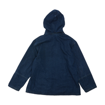 Vintage Blue Solid Denim Jacket