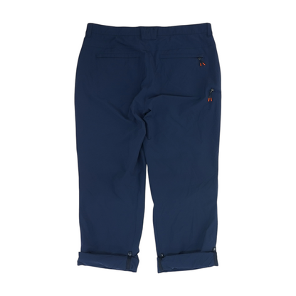 Navy Solid Chino Capris