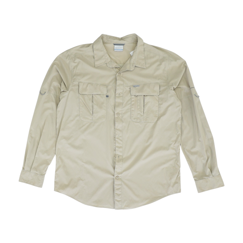 Khaki Solid Outdoor Button Down