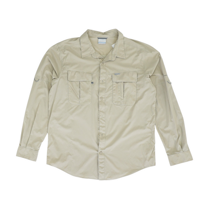 Khaki Solid Outdoor Button Down