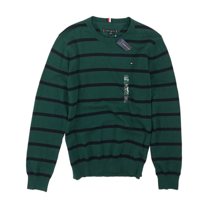 Green Striped Pullover Sweater