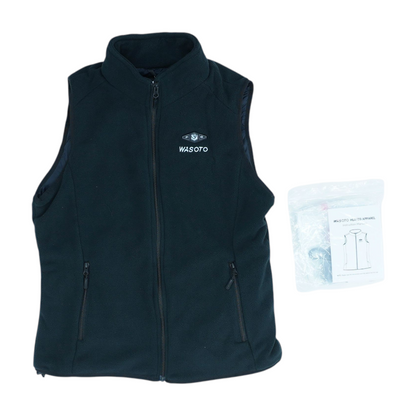Black Solid Casual Vest