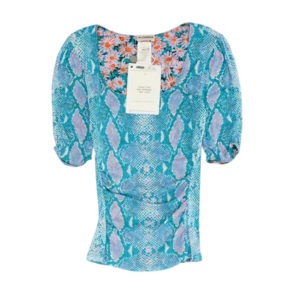 Blue Print Blouse