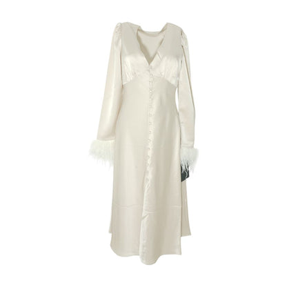 Beige Midi Dress