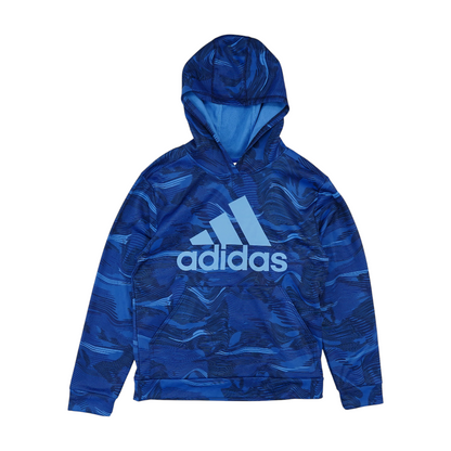 Blue Abstract Hoodie Pullover
