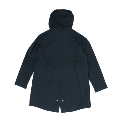 Navy Petite Solid Rain Jacket