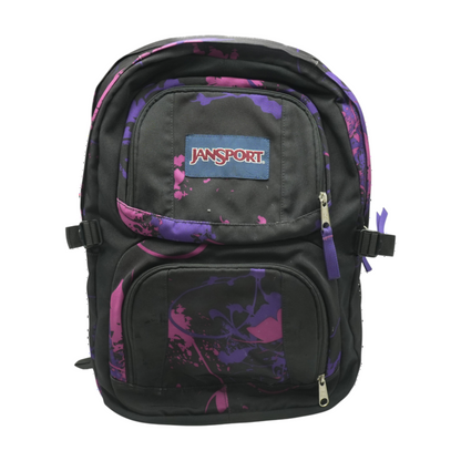 JanSport Black Splatter Multi Pocket Backpack – Image 1