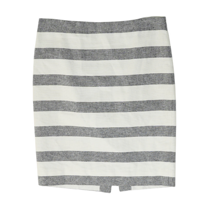 Ivory Striped Mini Skirt