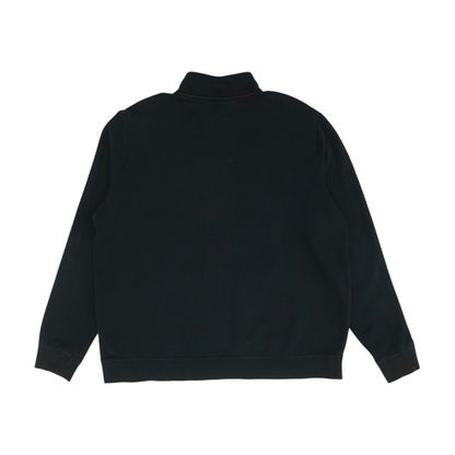 Black Solid 1/4 Zip Pullover