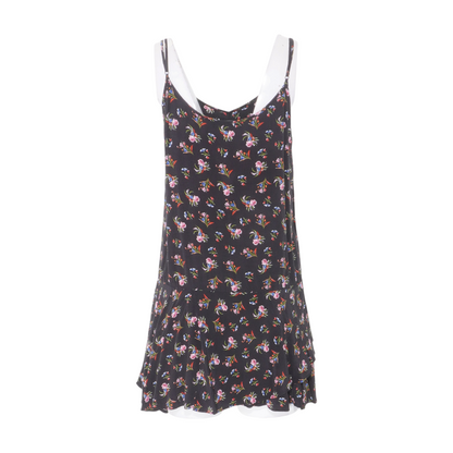 Black Floral Mini Dress