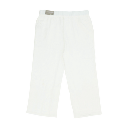 White Solid Capris
