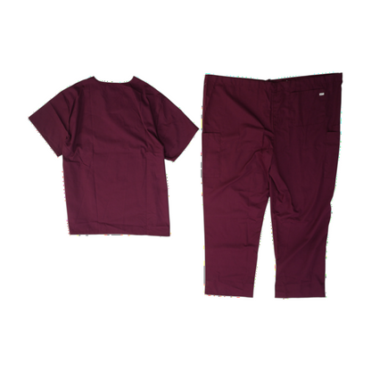 Maroon Solid Scrub Set