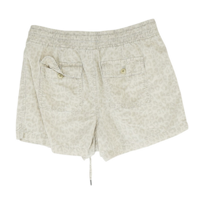 Beige Animal Print Active Shorts