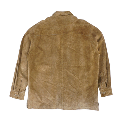 Brown Solid Leather Jacket