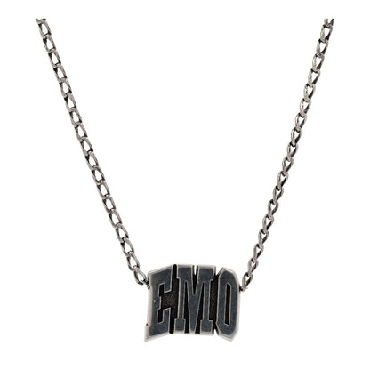 Antique Silver Tone EMO Pendant Necklace