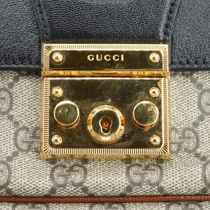 Mini Padlock Flap Pocket Shoulder Bag in GG Supreme