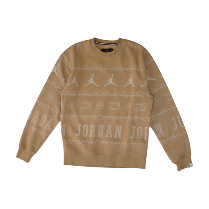 Tan Solid Sweatshirt Pullover