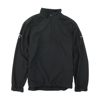 Black Solid 1/4 Zip Pullover