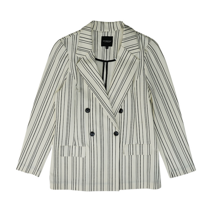 White Striped Blazer