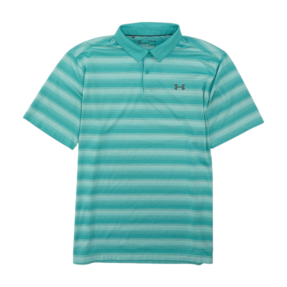 Blue Striped Short Sleeve Polo