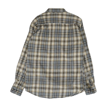 Gray Plaid Flannel Button Down