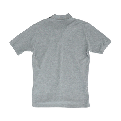 Gray Solid Short Sleeve Polo