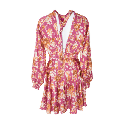 Pink Floral Mini Dress