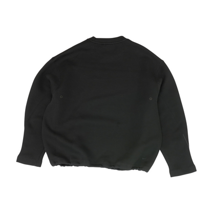 Black Solid Sweatshirt Pullover
