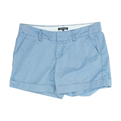 Blue Solid Chino Shorts