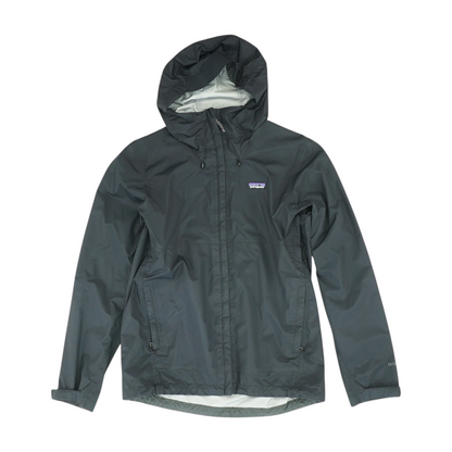 Black Solid Rain Jacket