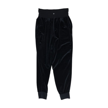 Black Solid Active Pants